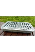 abnturk Ayaklı Büyük Mangal 45cm Kebapçı Barbekü Geniş Oluklu Paslanmaz Galvaniz Gövde Krom Köfteci Izgara - 8