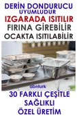 abnturk 50 Adet Alüminyum Folyo Yemek Kabı 350-500gr hacim Kap-Kase Yüksek Soğuk+Isıya Dayanan Fırına Uygun - 2