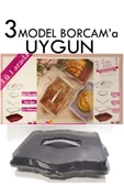 abnturk Rengi Değişiyor Farklı Renklerde 3in1 Yuvarlak Kare Dikdörtgen Borcam Kapaklı Taşıma Kabı 47x35x12cm - 5