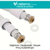 Europe 150 Cm Beyaz NeoFlex Pvc Duş Hortumu, Gerçek Prinç, 5 Katmanlı, Ultra Kaliteli Vs-258 - 4