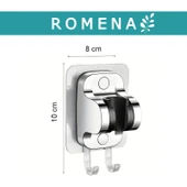 Yeni Tasarım Askılı, Delme Yok, Yapışkanlı, Ayarlanabilir, Krom El Duşu Tutacağı, Duş Mafsalı R5011-K - 5