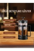 NutraBella French Bitki Çayı , Kahve Pressi Plastik 350 ml Frenç Pres Çay Demleme Ve Içme Bardağı - 1
