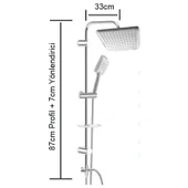 DC-0117 – Paslanmaz Full Krom Tepe Duş Seti - 3