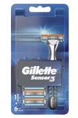 GİLLETTE Sensor 3 Tıraş Makinesi Ve 6 Yedek Tıraş Bıçağı - 1