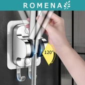 Yeni Tasarım Askılı, Delme Yok, Yapışkanlı, Ayarlanabilir, Krom El Duşu Tutacağı, Duş Mafsalı R5011-K - 4