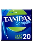 TAMPAX Compak Super Tampon Aplikatörlü 20 Adet - 1
