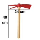 Bahçe Çapa Kazma Toprak Havalandırma Yabani Ot Temizleme Profesyonel Ergonomik Ahşap Kırmızı 40 CM - 5