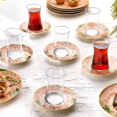 Schafer Sorte Çay Seti 12 Parça-Pembe - 1