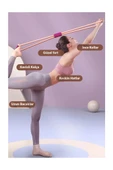 Pembe Pilates Direnç Lastiği İpi Vücut Şekillendirici Kelebek Direnç Lastiği Güç Lastiği Egzersiz AA177 - 3