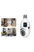 TEKNOMAĞAZAM Çift Lens Ampul Wifi Kamera Gece Görüş İki Yönlü Ses AI İnsan Algılama - 3