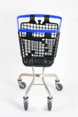 Plastik Market (Alışveriş) Arabası 100 L Loop Mavi - 4