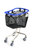 Plastik Market (Alışveriş) Arabası 100 L Loop Mavi - 1