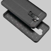 Xiaomi Redmi Note 8 Pro Uyumlu Kamera Korumalı Deri Görünümlü Silikon Kılıf - 4