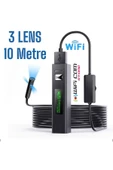 WIWOCAM 3 Lensli WİFİ Özellikli Tamirci Kamerası 10 Metre Sert Kablo - 1