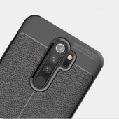 Xiaomi Redmi Note 8 Pro Uyumlu Kamera Korumalı Deri Görünümlü Silikon Kılıf - 2