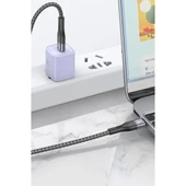 Yesido CA156 Pamuk Örgülü Type-C to Type-C 60W PD Hızlı Şarj Kablosu 1M - Siyah - 3