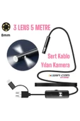 WIWOCAM 3 Lensli Android Tamirci Kamerası 5 Metre Sert Kablo - 1