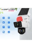 WİFİCAM 4G Çift Kameralı Sirenli Hareket Takipli Sim Kart İle Çalışan Solar Kamera - 3