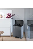 CURVER DecoBin 65L Gri, Yumuşak kapanan, Pedallı, 1. Sınıf Plastik, Çöp Kovası - 7