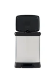 CURVER DecoBin 30L Metal Görünümlü, Yumuşak kapanan, Pedallı, 1. Sınıf Plastik, Çöp Kovası - 2