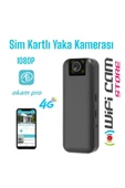 WİFİCAM Sim Kartlı Yaka Kamerası Uzaktan İzlenebilir 4G Kamera - 3