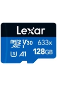 Lexar 128GB LEXAR LSDMI128BB633A 633X MICROSDXC HIGH-PERFORMANCEC10 A1 V30 U3 HAFIZA KARTI - 1