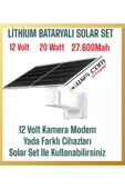 WİFİCAM Lityum Bataryalı Güneş Panel Seti 20 Watt Panel-27.600 Mah Batarya - 3