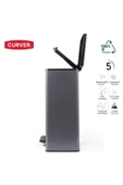 CURVER DecoBin 65L Gri, Yumuşak kapanan, Pedallı, 1. Sınıf Plastik, Çöp Kovası - 6