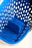 Tekerlekli Market Sepeti (Tekerlekli Alışveriş Sepeti Gri Saplı Bölmeli ) 73 L Mavi - 5