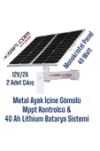 WİFİCAM Lityum Bataryalı Güneş Panel Seti 40 Watt-40 Amper - 1