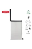 CURVER DecoBin Slim 40L Metal Görünümlü, Yumuşak kapanan, Pedallı, 1. Sınıf Plastik, Çöp Kovası - 4