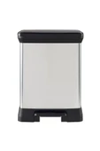 CURVER DecoBin 30L Metal Görünümlü, Yumuşak kapanan, Pedallı, 1. Sınıf Plastik, Çöp Kovası - 3