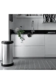 CURVER Decobin Push 40l Metal Görünümlü Çöp Kovası - Dokunmatik, Yumuşak Kapanan, 1. Sınıf Plastik - 2