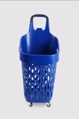 Tekerlekli Market Sepeti (Tekerlekli Alışveriş Sepeti Siyah Saplı ) 73 L Mavi - 2