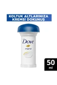 Dove Original Kadın Stick Deodorant 1/4 Nemlendirici Krem Yeni 50 ml - 1