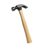 Beylini 320GR Profesyonel Ahşap Saplı Claw Çekiç 12 cm Çelik Baş Ergonomik Çivi Sökme Çakma Ergonomik Dayanıklı - 1