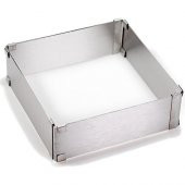 Ayarlanabilir Kare Turta Çemberi 20-40 cm  / Kare Pasta Kalıbı - 1