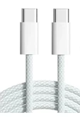 H11 iPhone 15 Uyumlu ( 15 Pro - 15 Plus - 15 ProMax) Örğülü Şarj Data Kablosu 2Metre 240What - 2