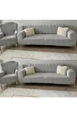 Home Lastikli Yıkanabilir Jakarlı Koltuk Örtüsü Seti - 3 3 1 1 - 1
