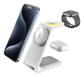 Iphone Airpods Watch / Android 3-in-1 Uyumlu Kablosuz Wireless Şarjlı Standı Aİr-AW1 - 20w thumbnail 4