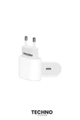 Techno 20 Watt Typc-e Şarj Adaptörü Iphone Samsung Uyumlu Yeni Nesil Usb-c - 2