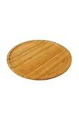 Zuzu Bambu 360 Derece Dönen Lüx Servis Sunum Tabağı, Pizza Ve Peynir Sunum Tahtası 28 Cm - 1