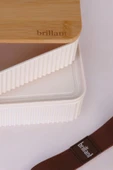 Zebra 2'li Bambu Kapaklı Lunch Box - 0,5 Lt + 0,5 Lt - Saklama Kabı - 3