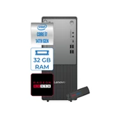 Lenovo Thinkcentre Neo 50T Gen5 Intel Core I7 14700 32GB Ddr5 512GB SSD Freedos Radeon RX550 4gb Masaüstü Bilgisayar 55012UAS0GL00F12 + Zetta Flash Bellek thumbnail 1