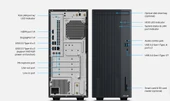 Asus Expertcenter P500MV Intel Core I5-13420H 80GB Ddr5 256GB SSD Freedos Minitower Masaüstü Bilgisayar WA5136216512B0DF26+Zettausbbellek thumbnail 5