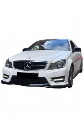 Mercedes W204 C180 Makyajlı Ön Tampon Eki (Plastik) Piano Black - 1