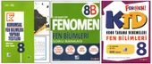 KURMAY 8. SINIF KURUMSAL YAPRAK TEST+FENOMEN 8B+FENOMEN KTD FEN BİLİMLERİ (3 KİTAP) - 1