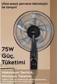 The Wlue Uzaktan Kumandalı Buzlu Vantilatör Buharlı 2.8 Litre Nemlendirici Fan Zaman Ayarlı Ultra Sessiz Tekerlekli - 7