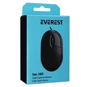 Everest SM-385 K 1.9M Bakır Kablolu USB Siyah 1000dpi Optik Mouse - 4