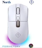 North Odin Pro WL Beyaz 26K DPI 750 IPS 70G UltraLight RGB Kablosuz Gaming Mouse - 2